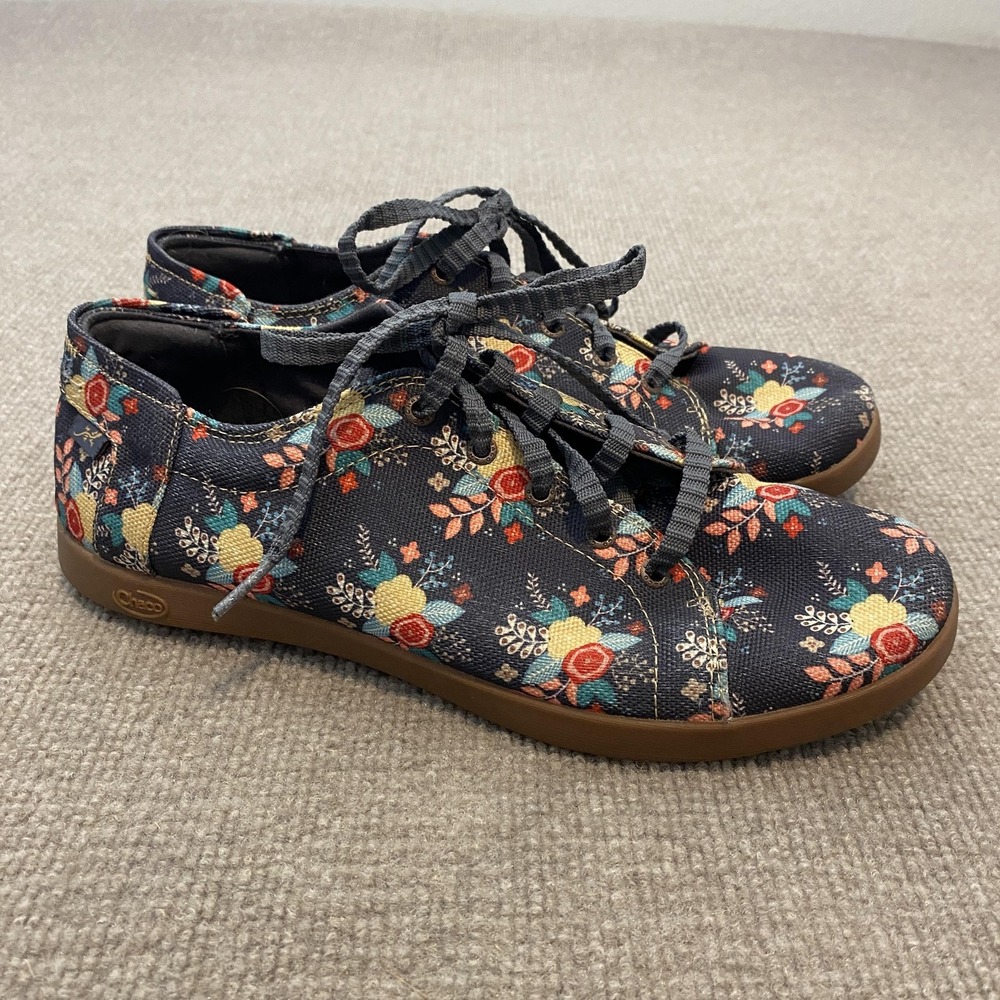Chaco Shoes Womens Size 10.5 Multicolor Floral Canvas Cushioned J199228 Sneakers